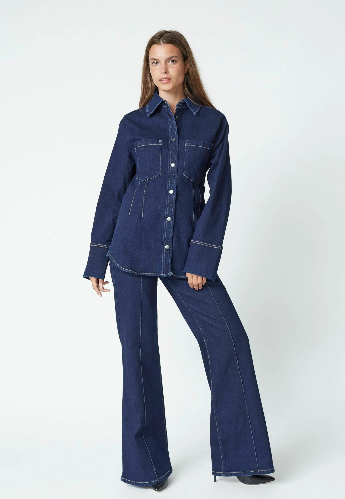 Co'couture Theo CC Flared-Jeans – Dunkler Denim