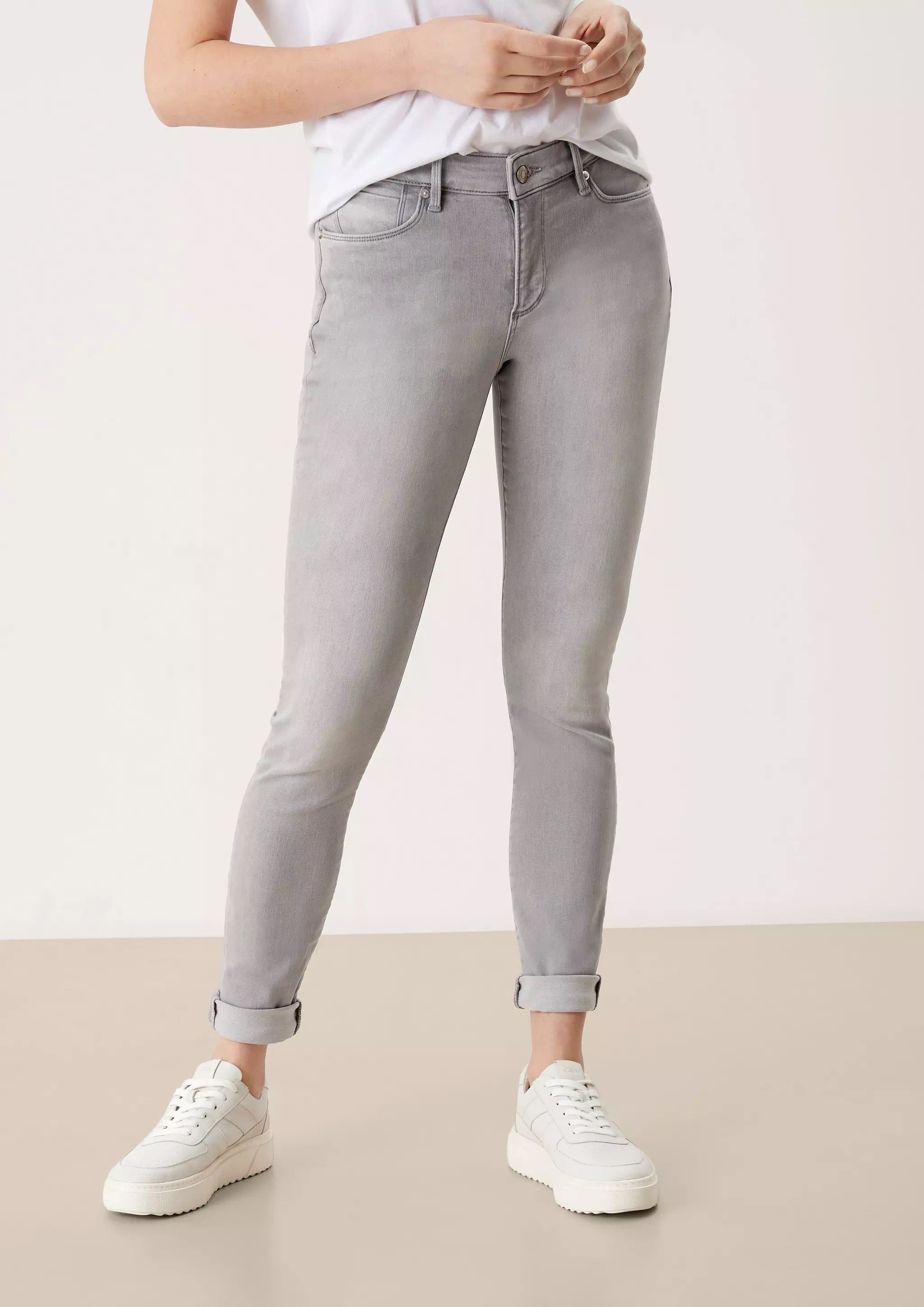 s.Oliver Izabell Damen-Skinny-Jeans – Hellgraue Waschung – Modell 1277411