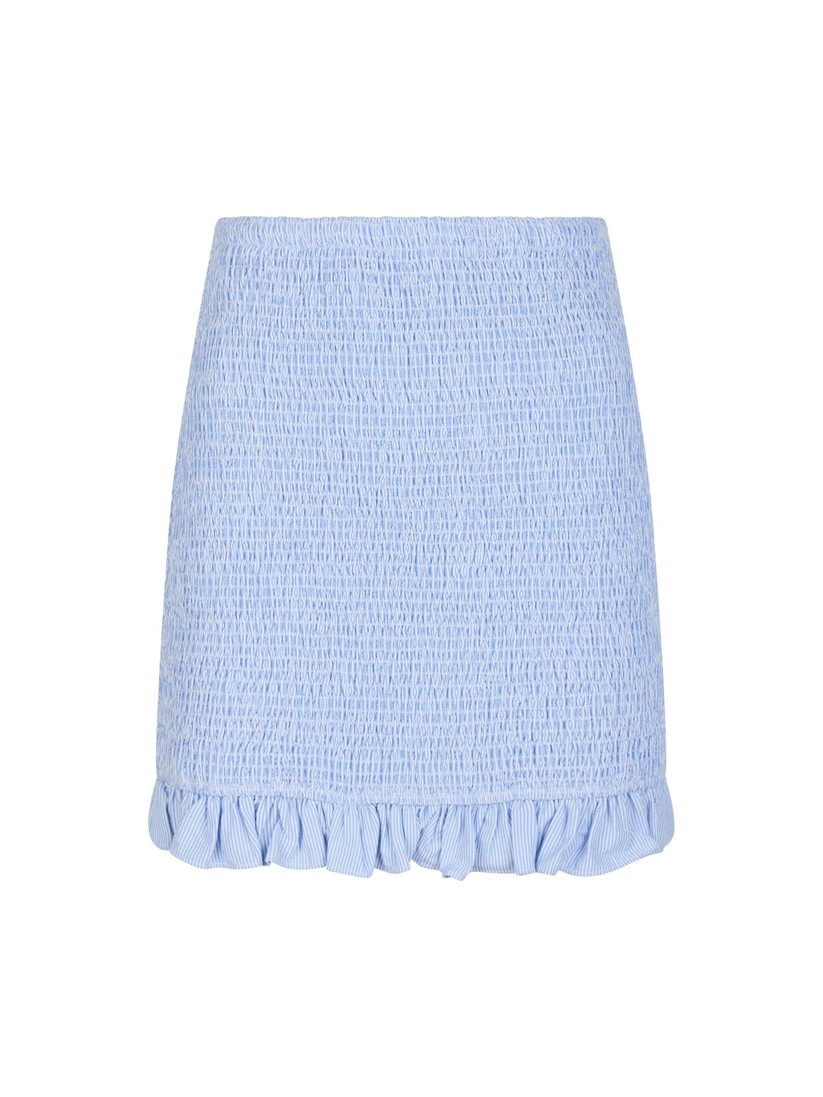 Neo Noir Sisi Smock Light Blue Minirock – Rüschensaum Stretch | Damen