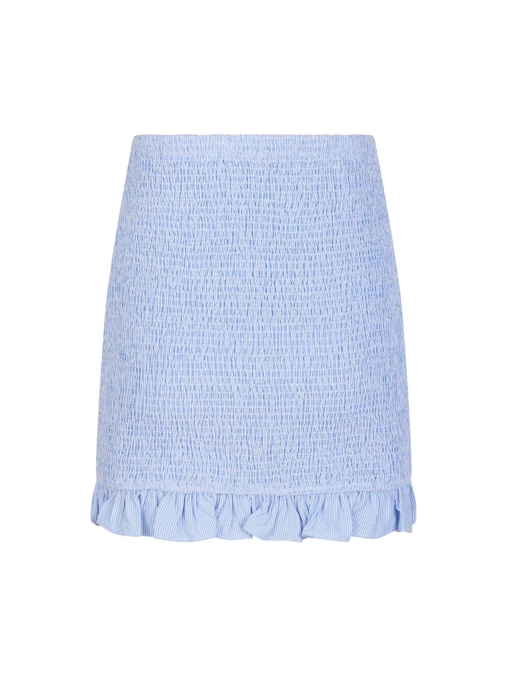 Neo Noir Sisi Smock Light Blue Minirock – Rüschensaum Stretch | Damen