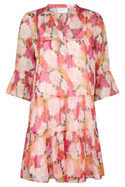 Neo Noir Gunvor Chiffon-Minikleid mit pinkem Blumenmuster