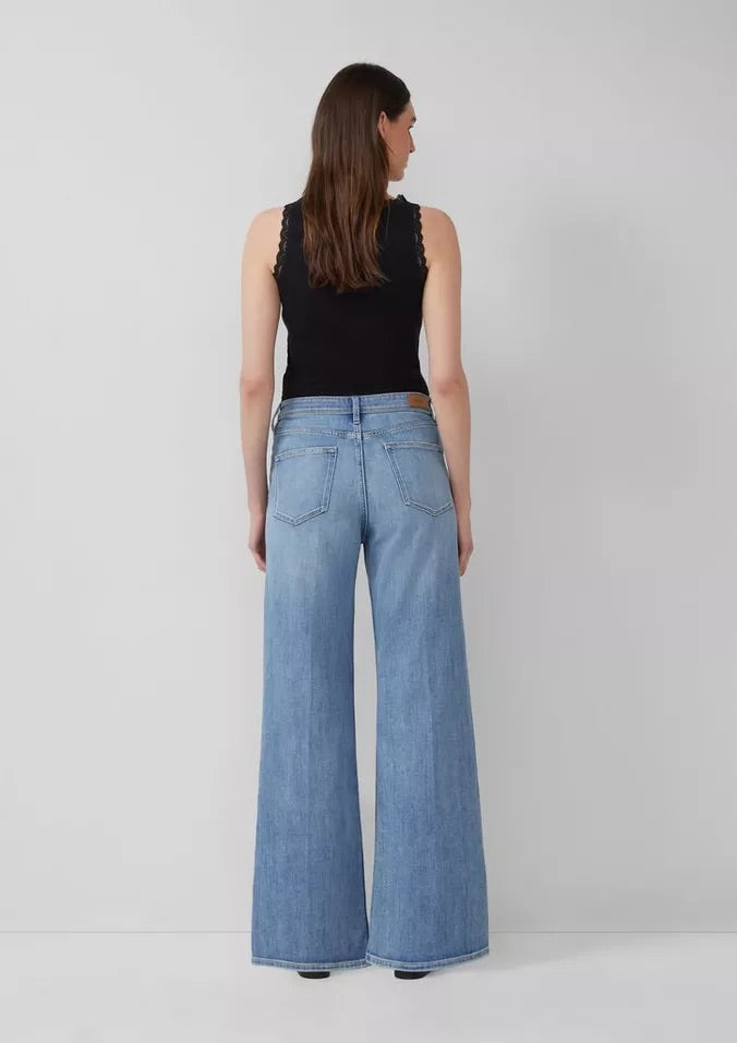 s.Oliver Tanktop mit Spitzenbesatz und Rippenmuster