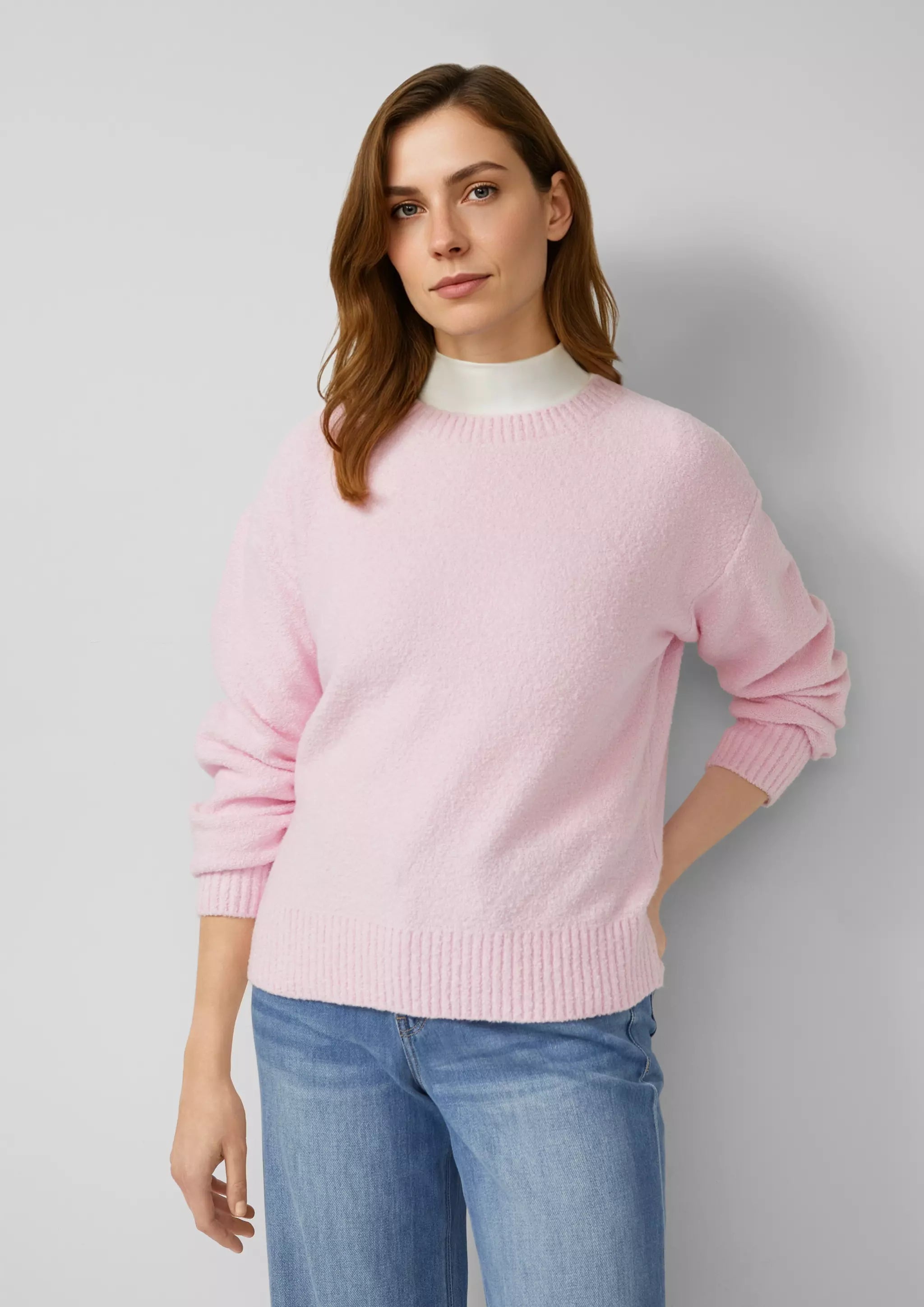 s.Oliver Bouclé-Pullover mit entspannter Passform