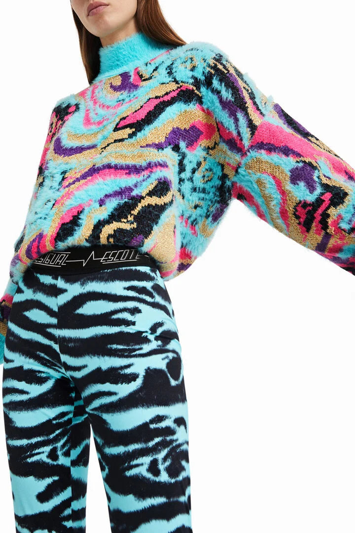 Desigual gemusterte Leggings/Strumpfhose – 2-in-1