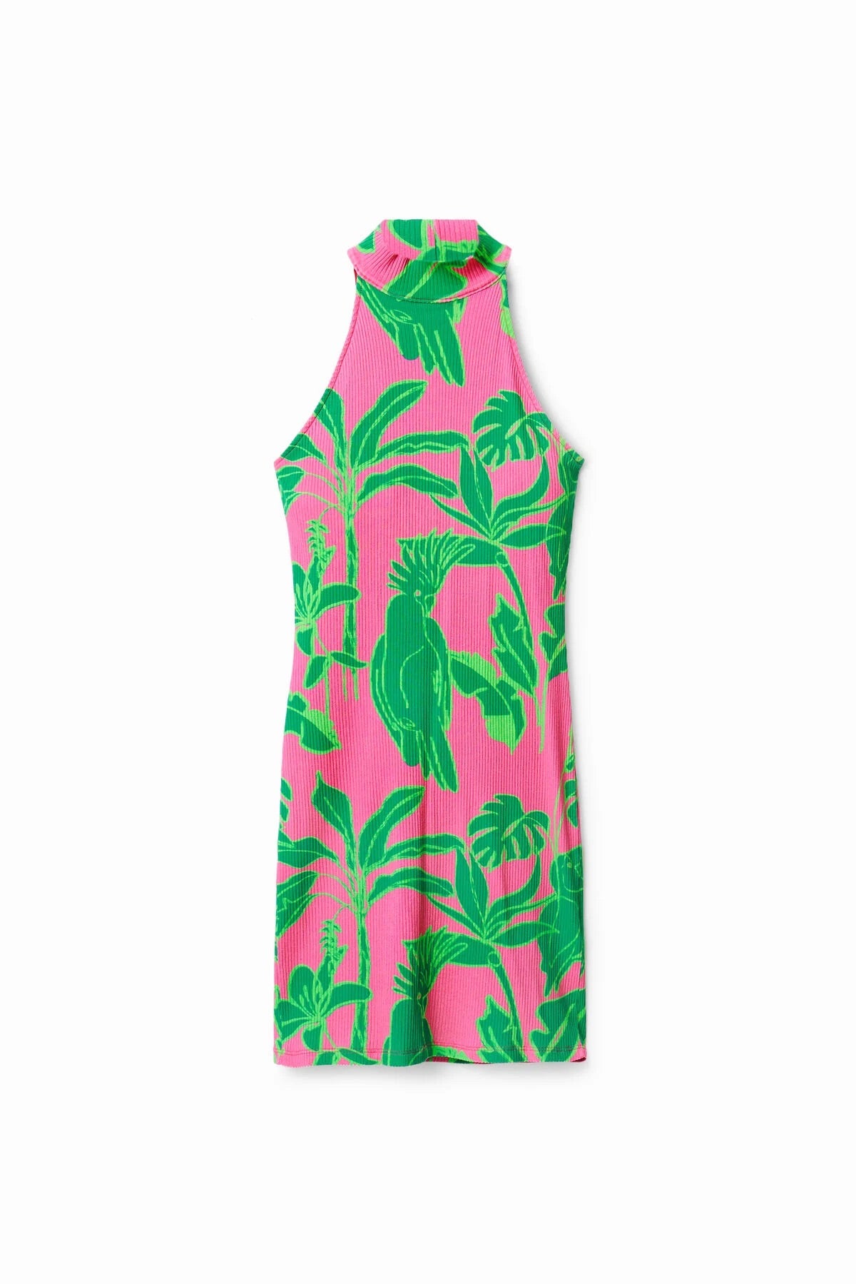 Desigual Neckholder-Minikleid Tropical – Rosa