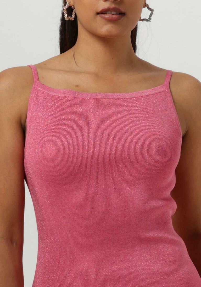 Neo Noir Contima Pink Glitter Geripptes Strick-Minikleid – Bodycon | Designer Outlet für Damen