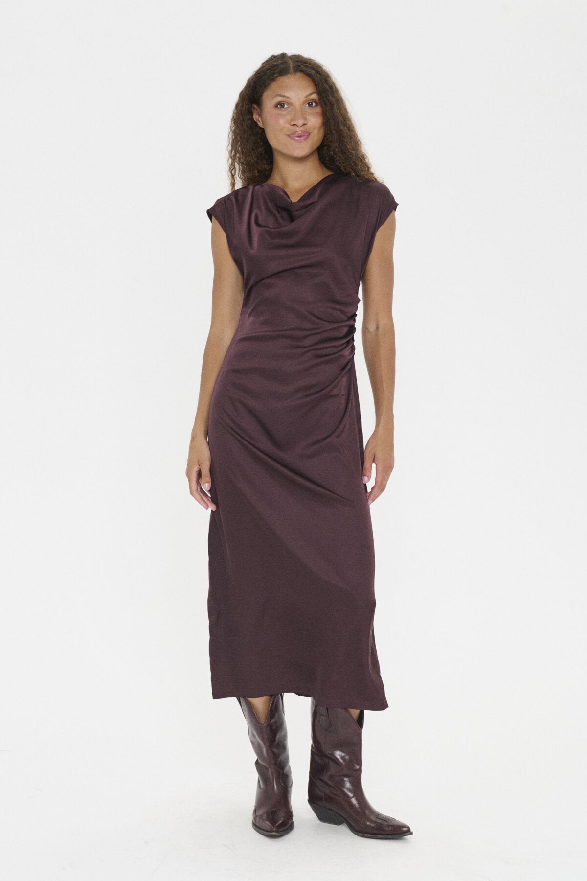 Saint Tropez ZidtSZ Kleid mit kurzen Ärmeln - Fudge