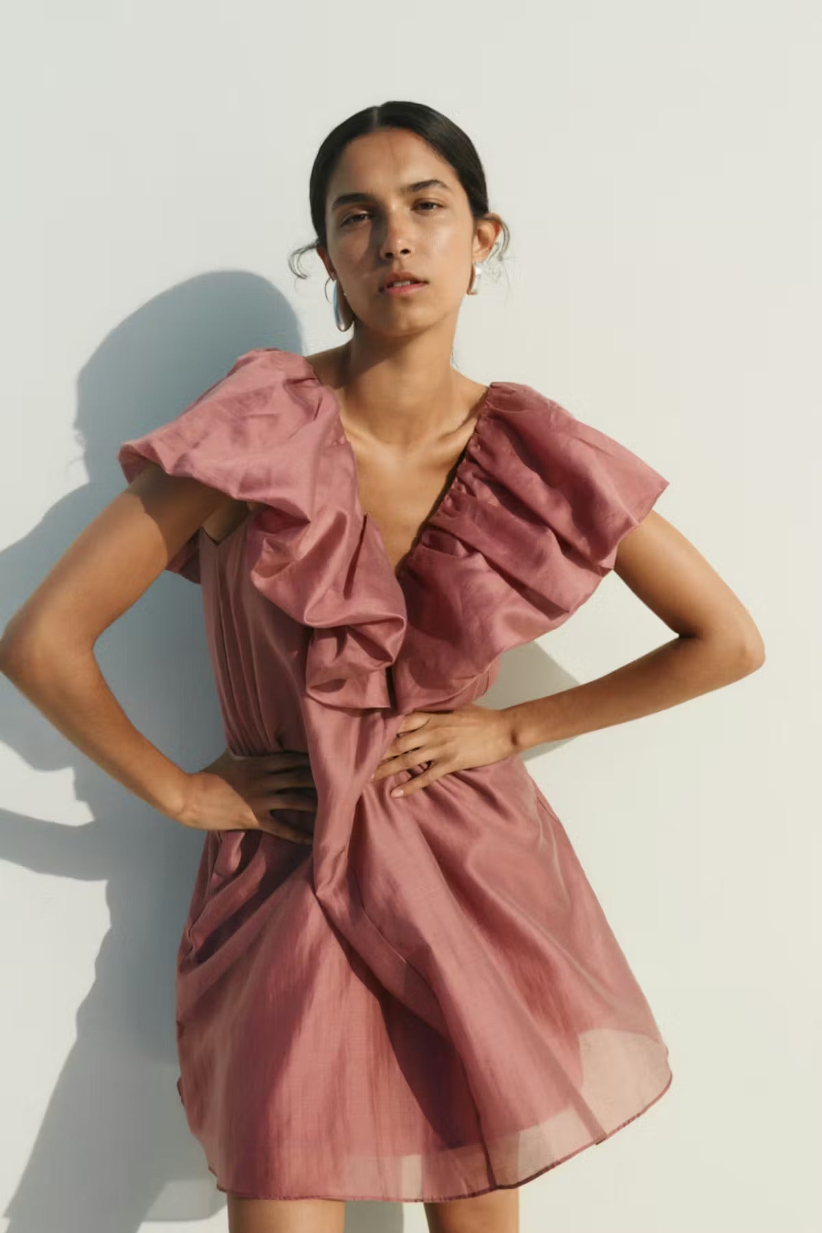 InWear AmeliaIW Kleid - Rüschenkleid in Altrosa