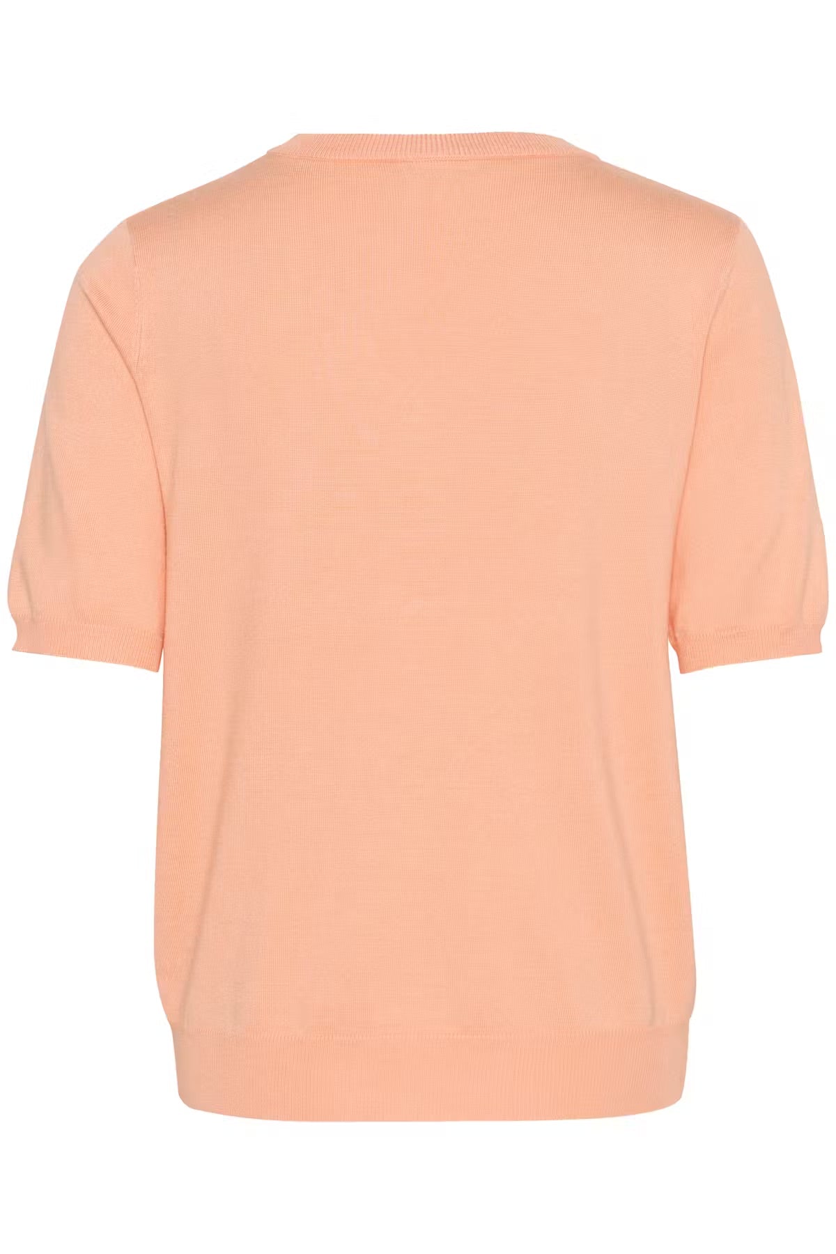 Kaffe KAlizza Peach Strickpullover – V-Ausschnitt Puffärmel Relaxed Fit | Damen