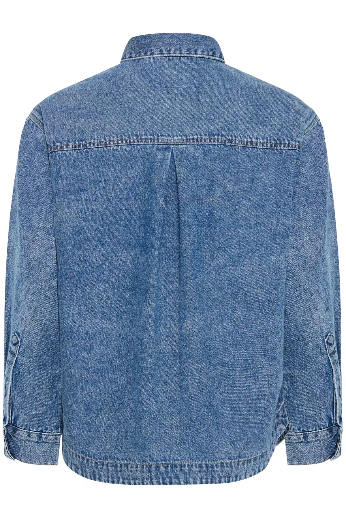 b.young Bykapuca Oversize-Jeanshemd – Mittelblau