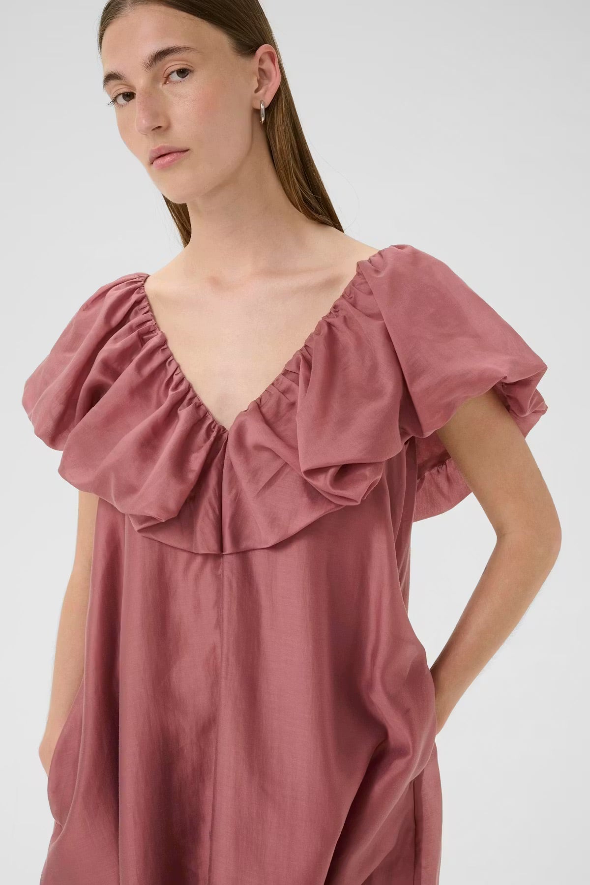 InWear AmeliaIW Kleid - Rüschenkleid in Altrosa