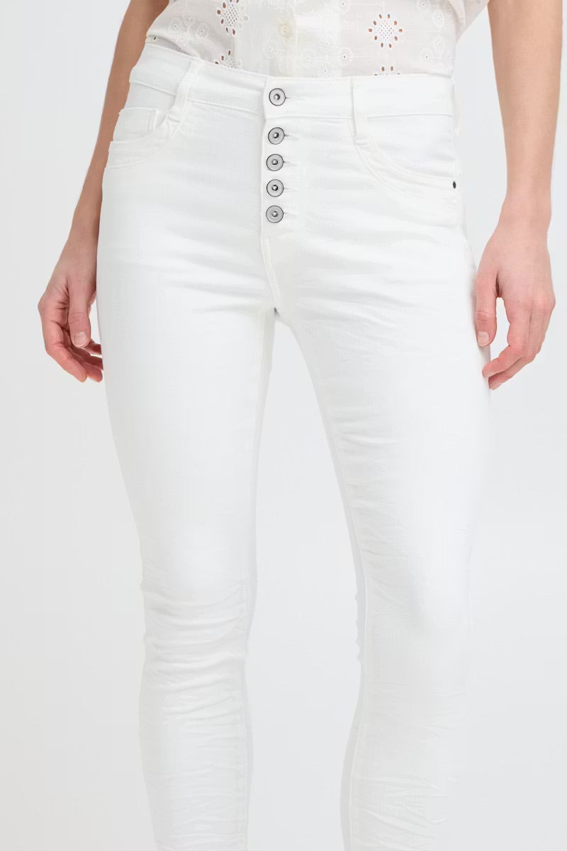 b.young Kaily High-Waisted Skinny Jeans - Weiß