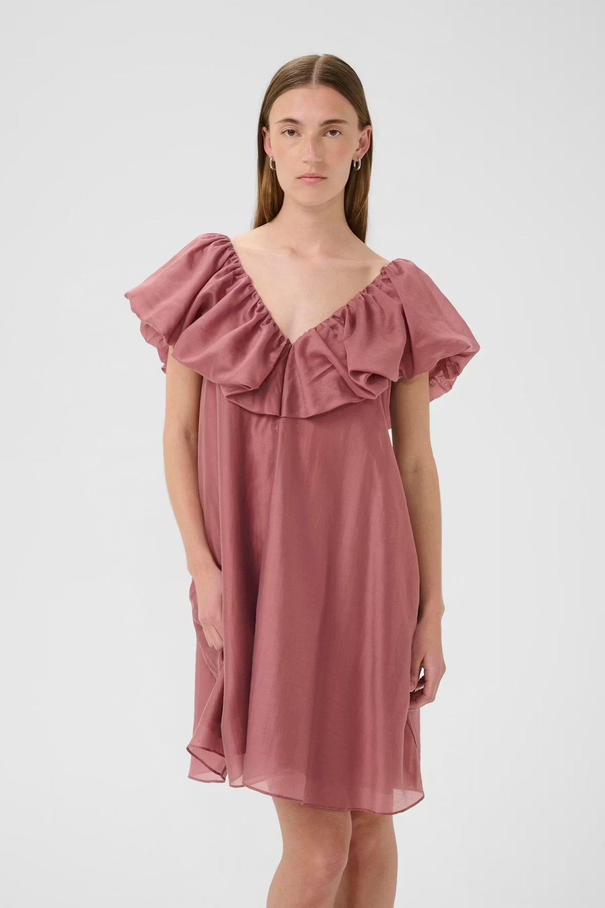 InWear AmeliaIW Kleid - Rüschenkleid in Altrosa