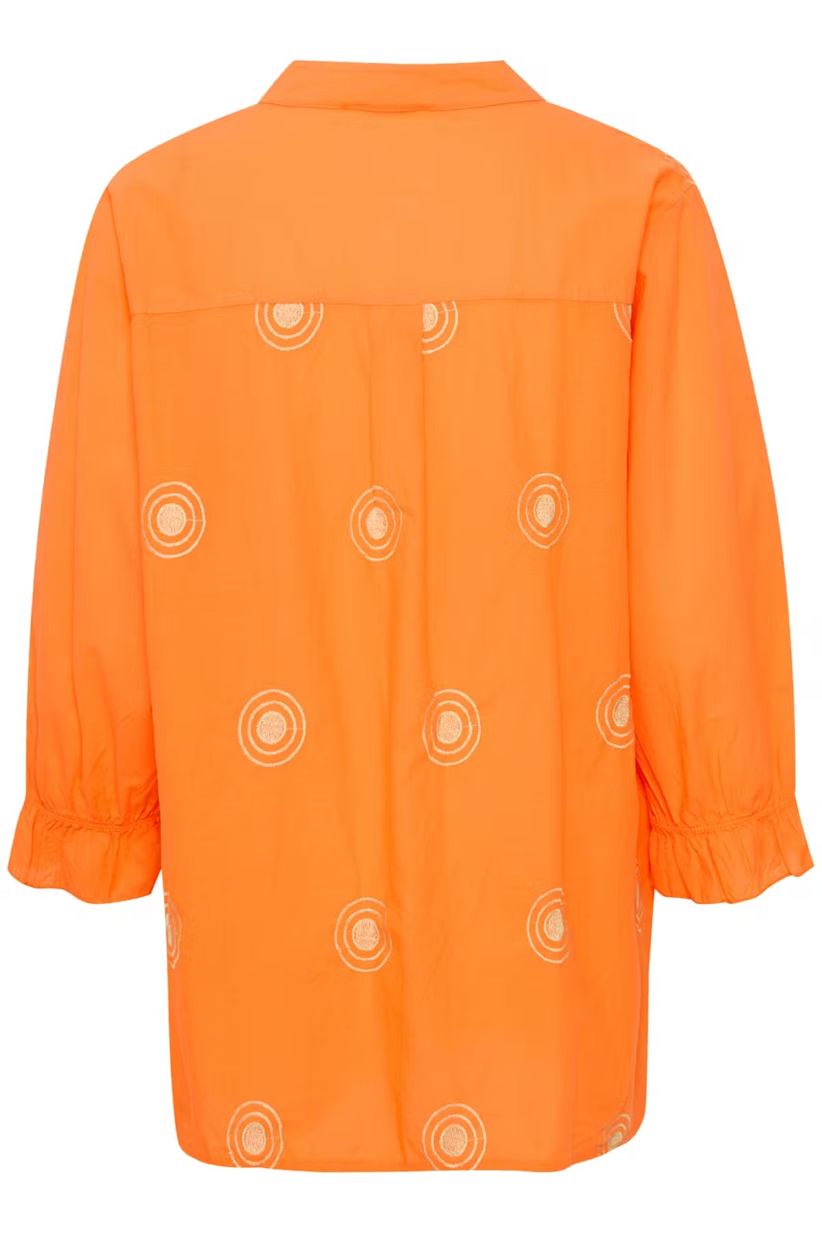 Sorbet Gilsa bestickte Bluse mit V-Ausschnitt in Mandarinenorange