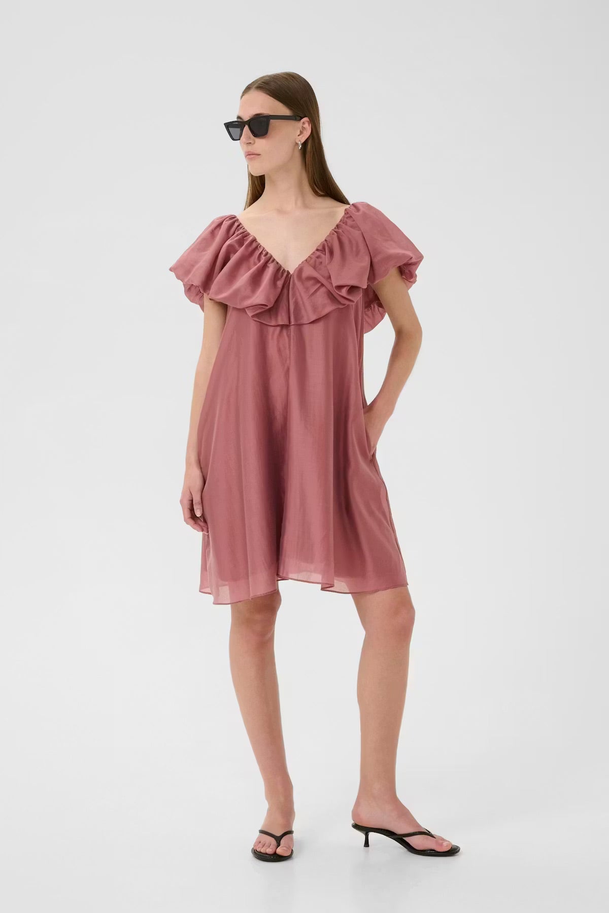 InWear AmeliaIW Kleid - Rüschenkleid in Altrosa