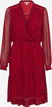 Part Two Munya-Kleid – Rotes Jacquard-Wickelkleid