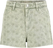 Guess Claudia bestickte Jeansshorts – Floridada Grün