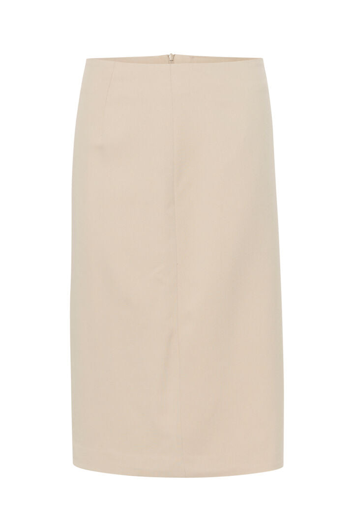 Kaffe Kaelona Bleistift-Midirock – Federgrau | Designer Outlet für Damen