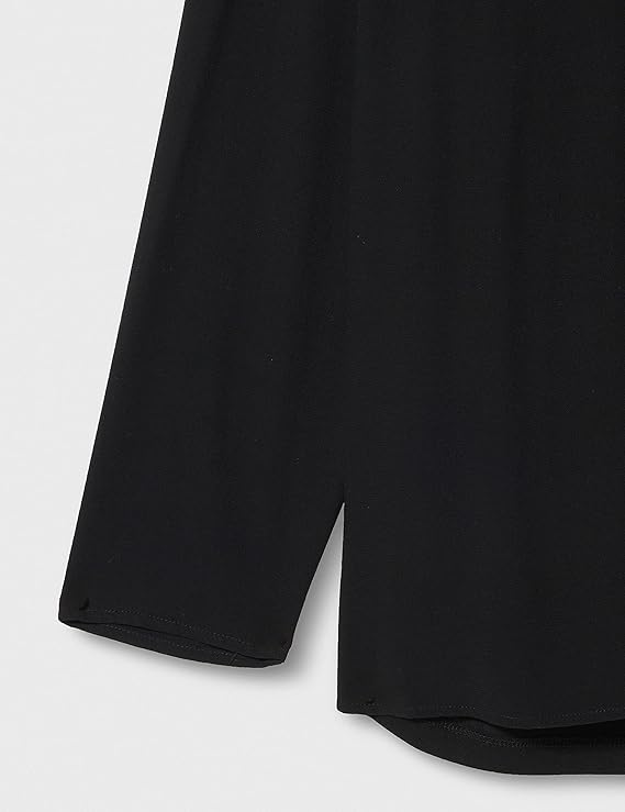 TRIANGLE Damenbluse, schwarz, langärmlig, V-Ausschnitt