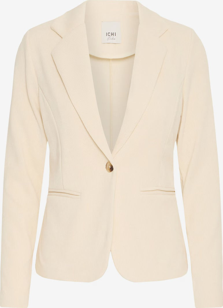 ICHI Blazer 'KATE CORDUROY' in Elfenbein