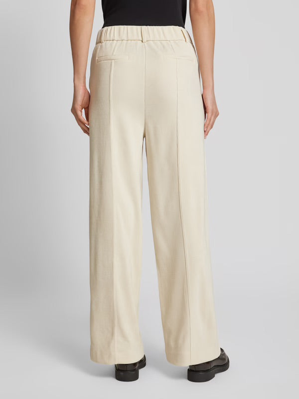 ICHI Ihkate Cordhose mit weitem Bein - Elfenbein
