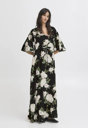b.young BYMMJOELLA - Maxikleid - schwarze Rosen
