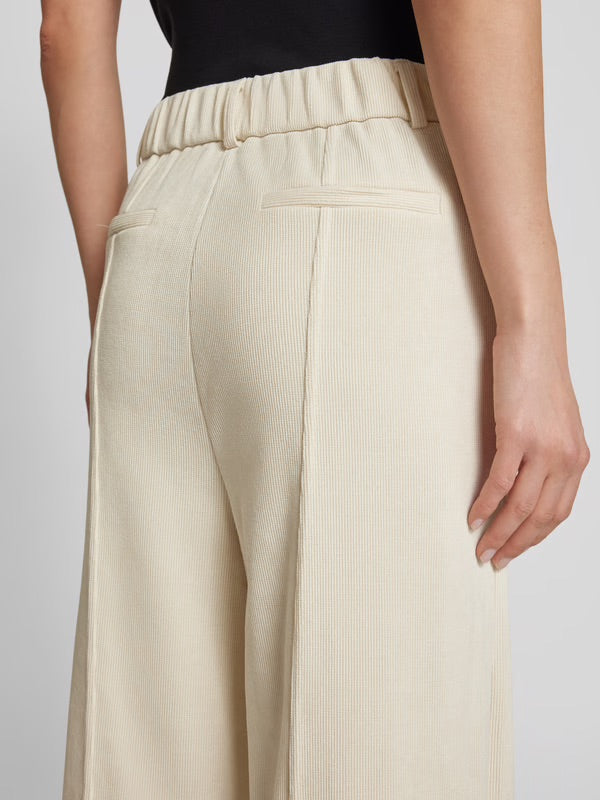 ICHI Ihkate Cordhose mit weitem Bein - Elfenbein