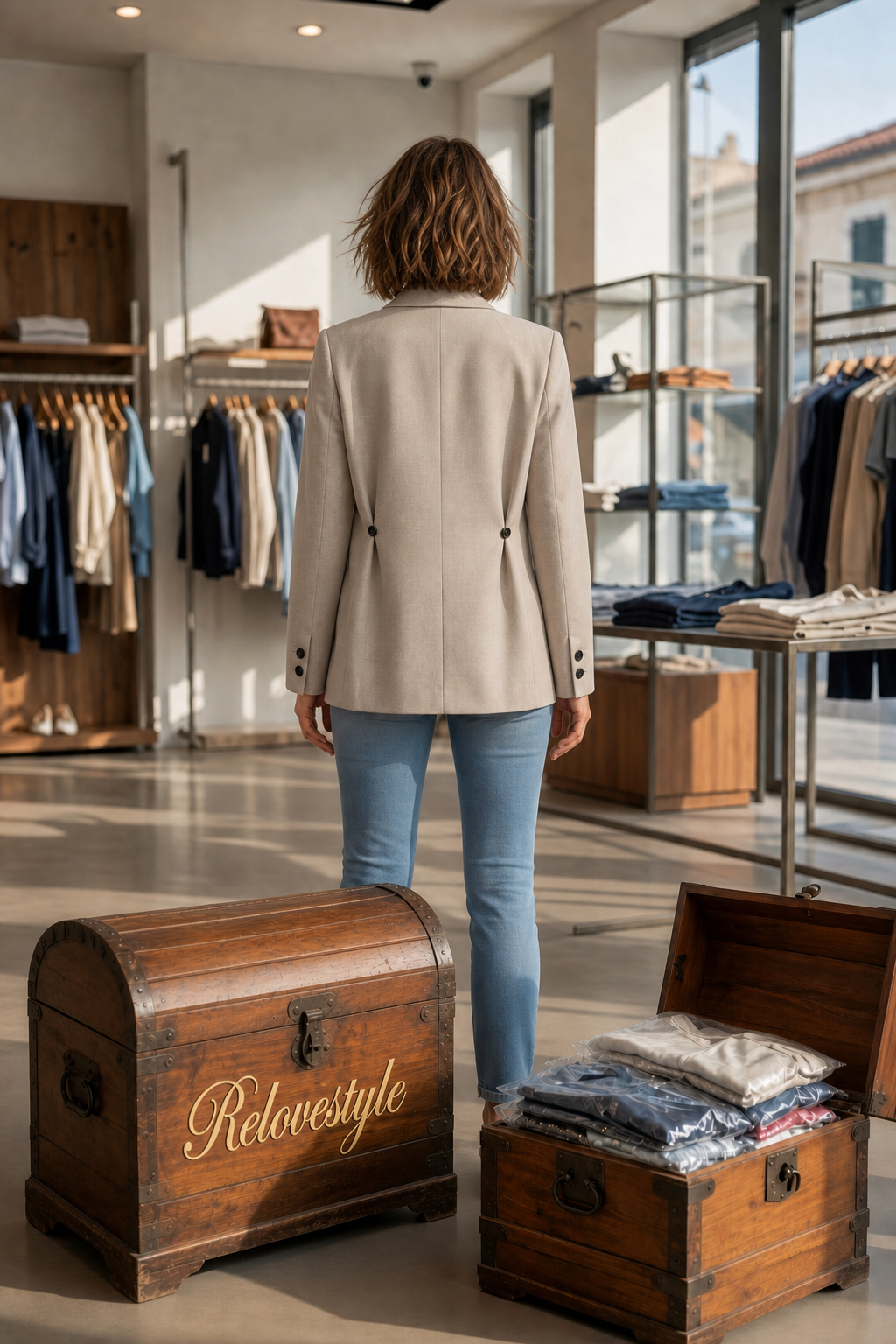 Co'couture Oversize-Ein-Knopf-Blazer – Sand