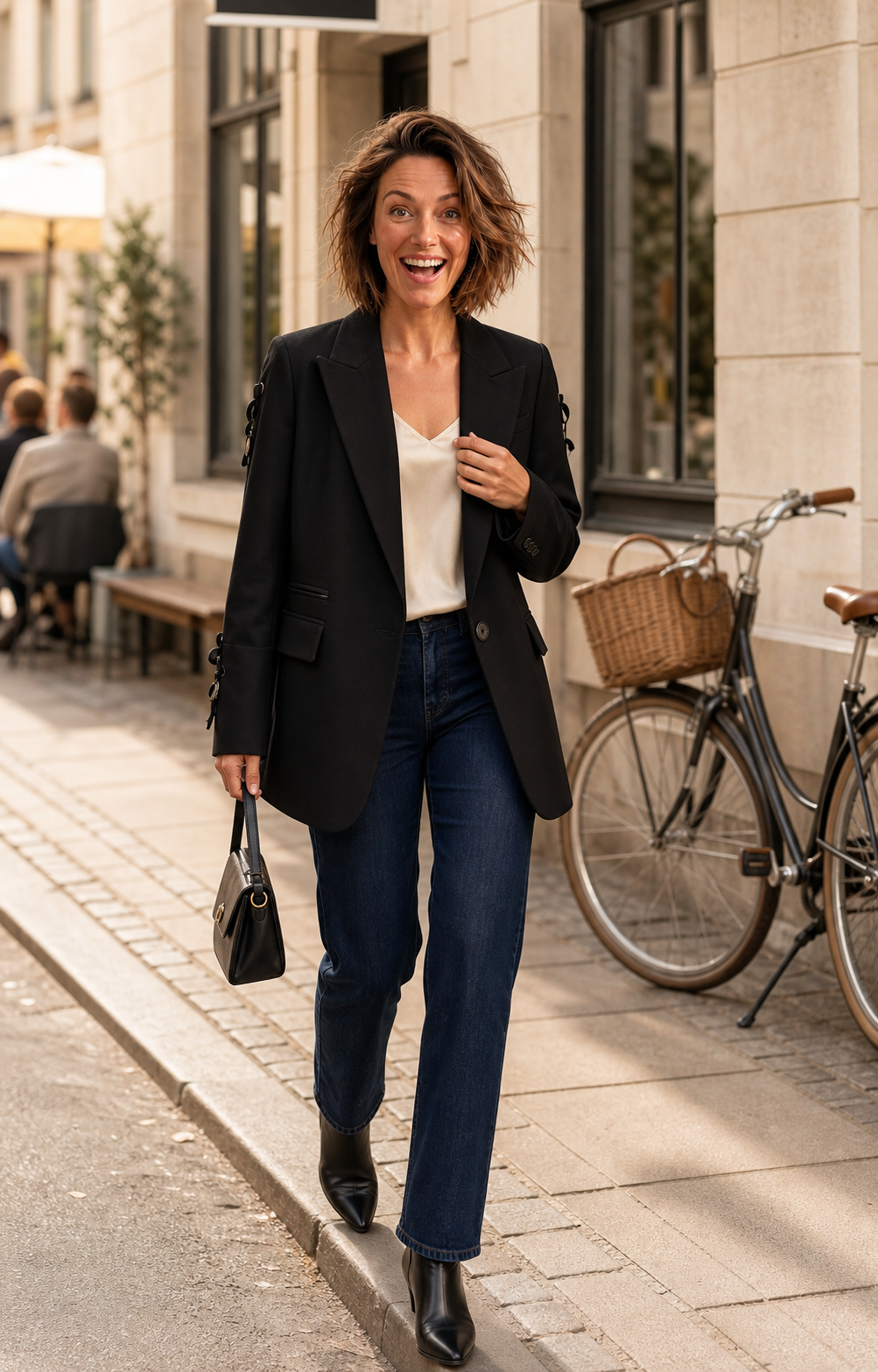 Co'couture Vola CC Blazer mit Ösendetails – Schwarz