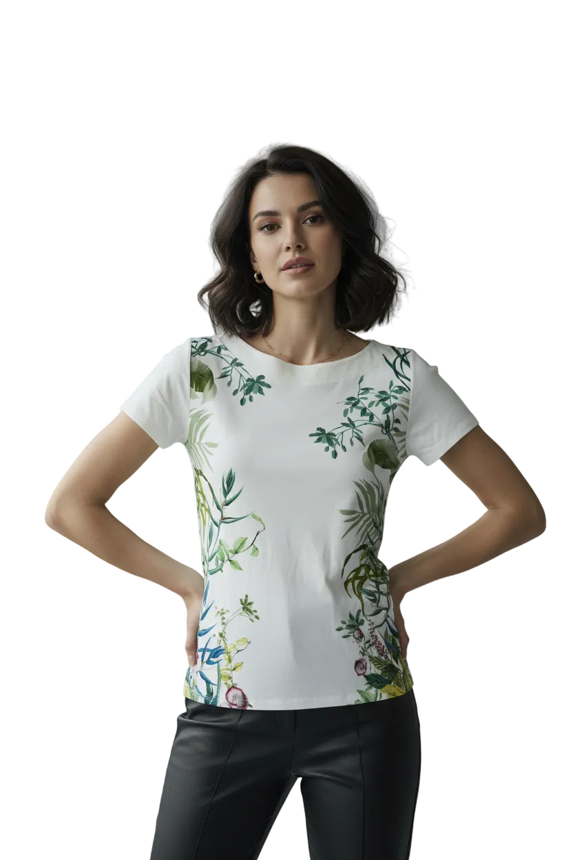 Desigual mit Blumenmuster T-Shirt am Model