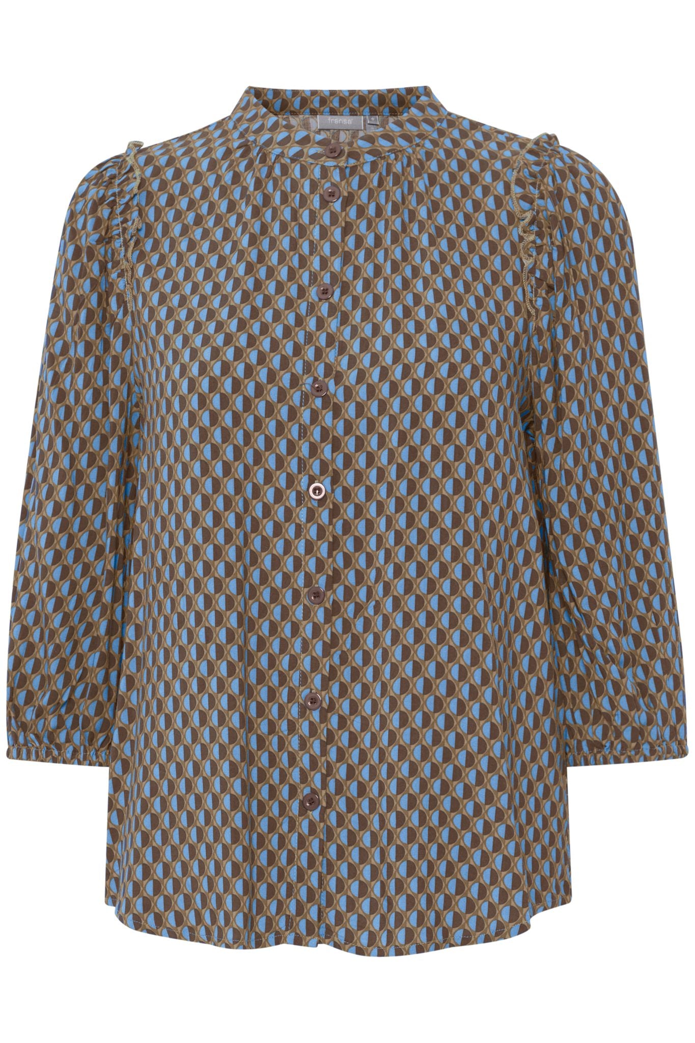 Fransa Bluse FXCIRLA Braun/Blau