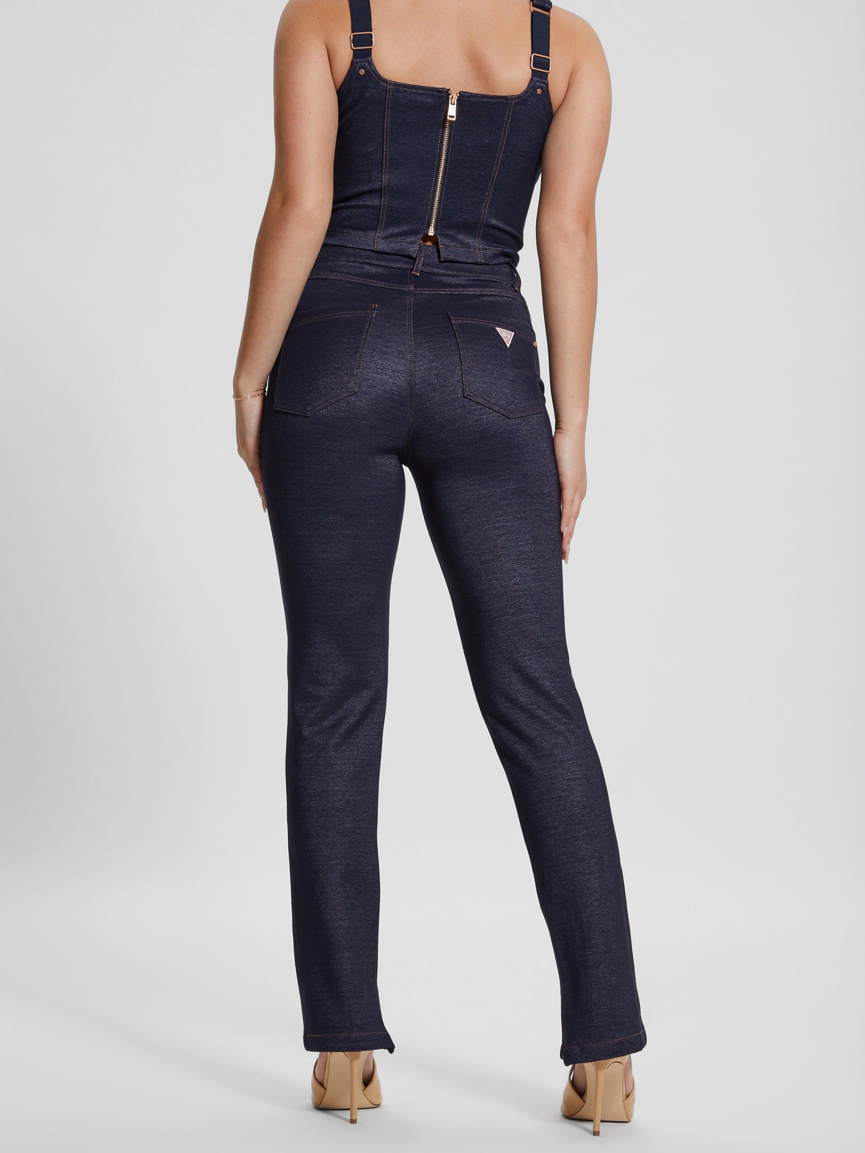 Guess Caroline Damen Dark Blue Straight-Leg Jeans