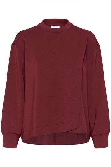 InWear Gida Sweatshirt – Weinrotes Oversize-Sweatshirt