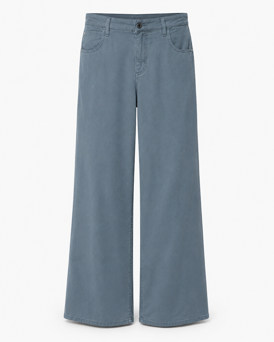 Guess Rebecca Steel Blue Wide-Leg High-Waist Jeans – 5-Pocket