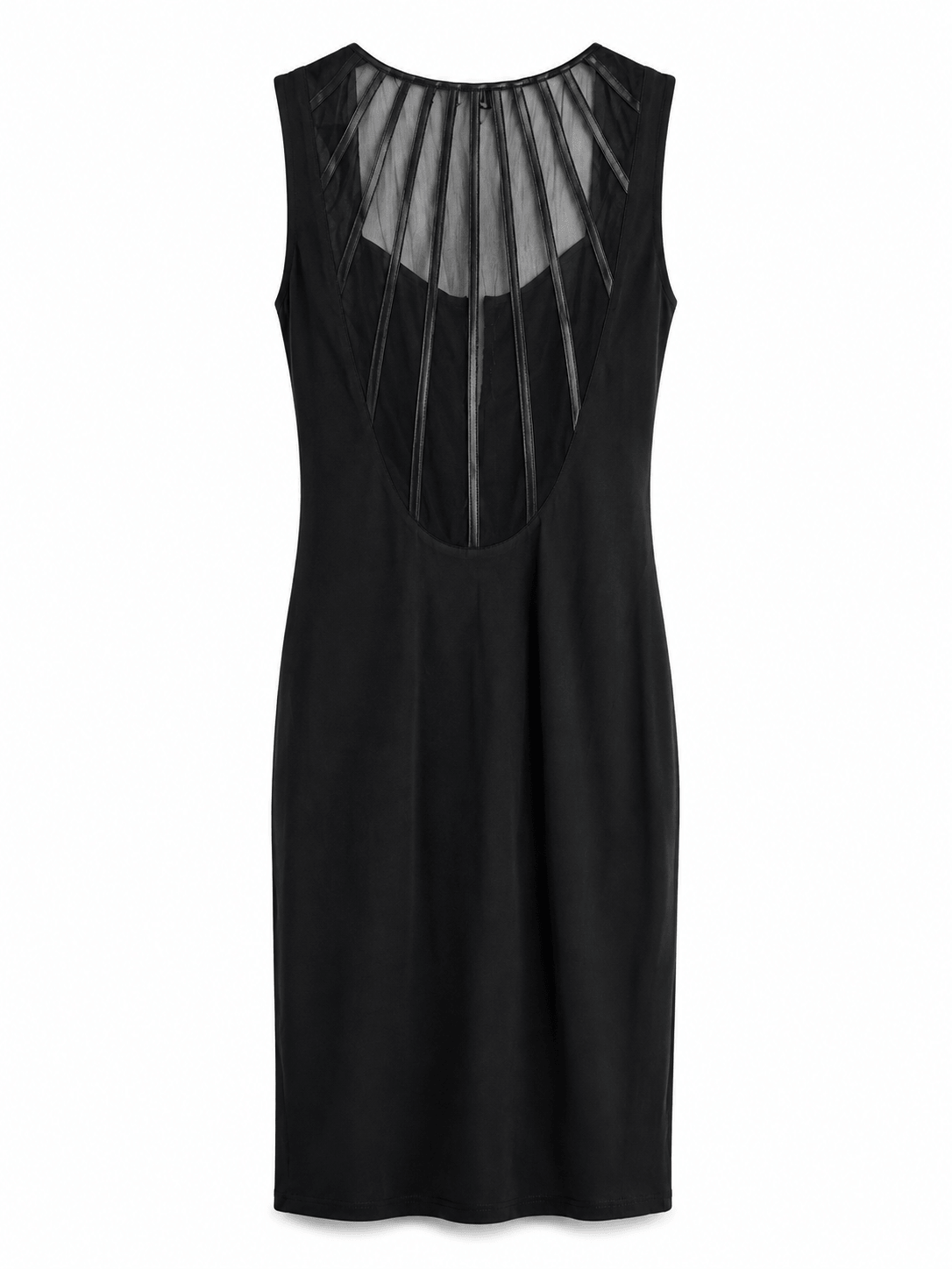 Marciano by Guess Mesh Panel Bodycon Dress – Black, a sophisticated sleeveless dress from premium women's fashion collection.