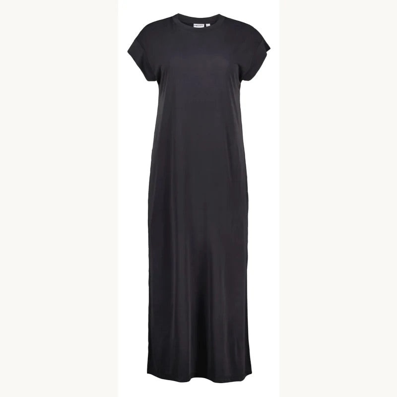 PIECES PCANDORA SS O-Neck Lena Maxikleid – Schwarz