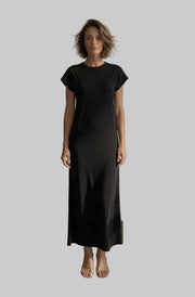 PIECES PCANDORA Damen-Maxikleid mit kurzen Ärmeln