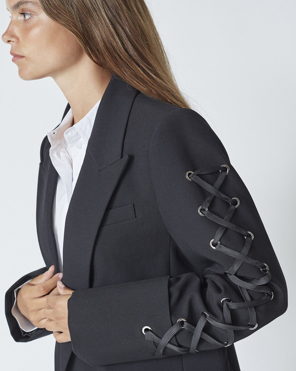 Co'couture Vola CC Blazer mit Ösendetails – Schwarz