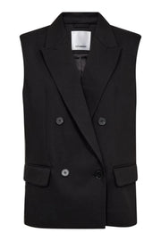 Co'couture Almira CC Zweireiher-Weste – Schwarz