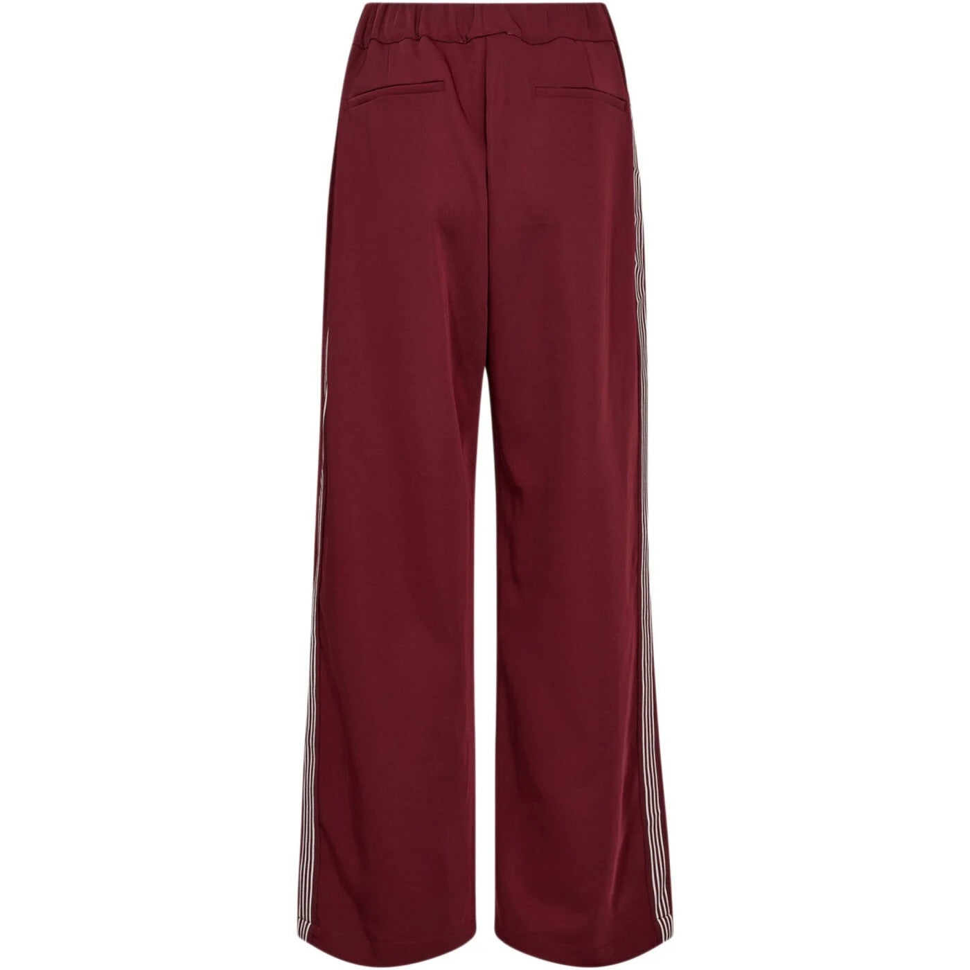 Co'couture Amina Wide-Leg-Bundfaltenhose – Burgund