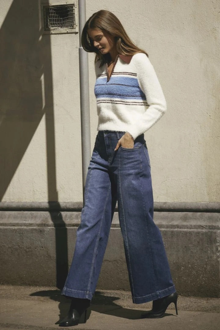 Co'couture Tyler CC Wide-Leg-Jeans – Denimblau