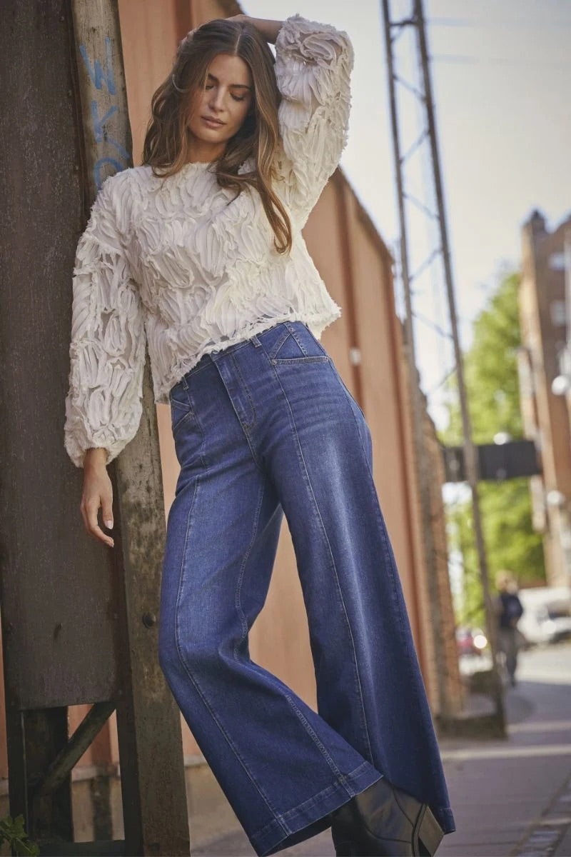 Co'couture Tyler CC Wide-Leg-Jeans – Denimblau