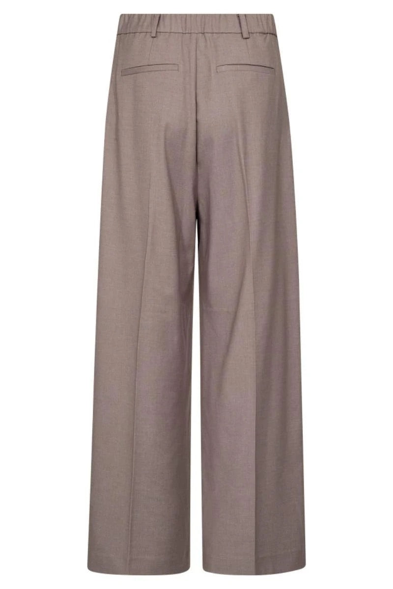 Co'couture Matty Wide-Leg-Hose mit Wellennaht – Nerzbraun