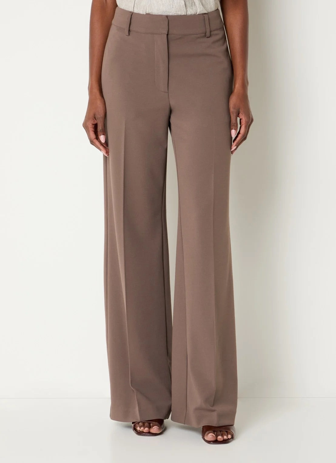 Co'couture Matty Wide-Leg-Hose mit Wellennaht – Mauve