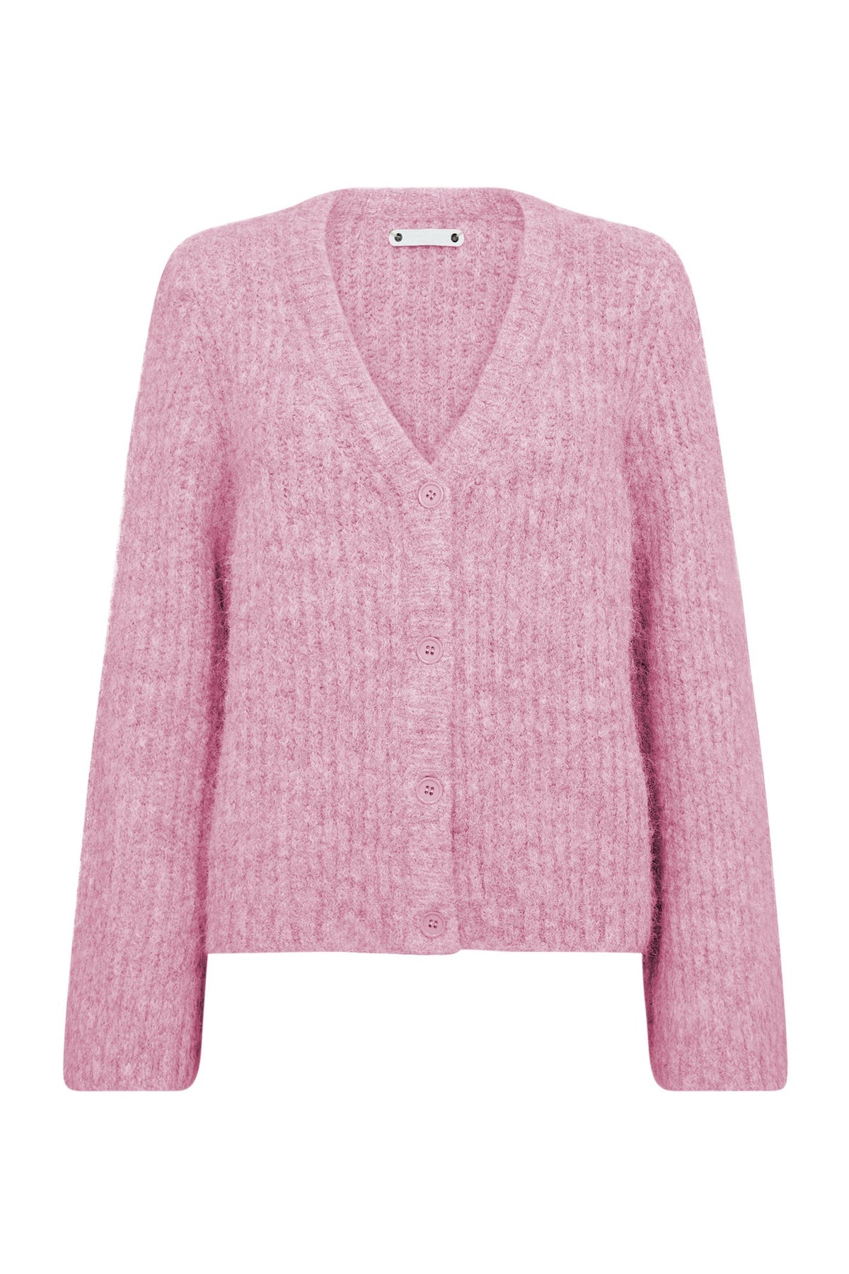 Co'couture Charlie Strickjacke mit V-Ausschnitt – Zartrosa