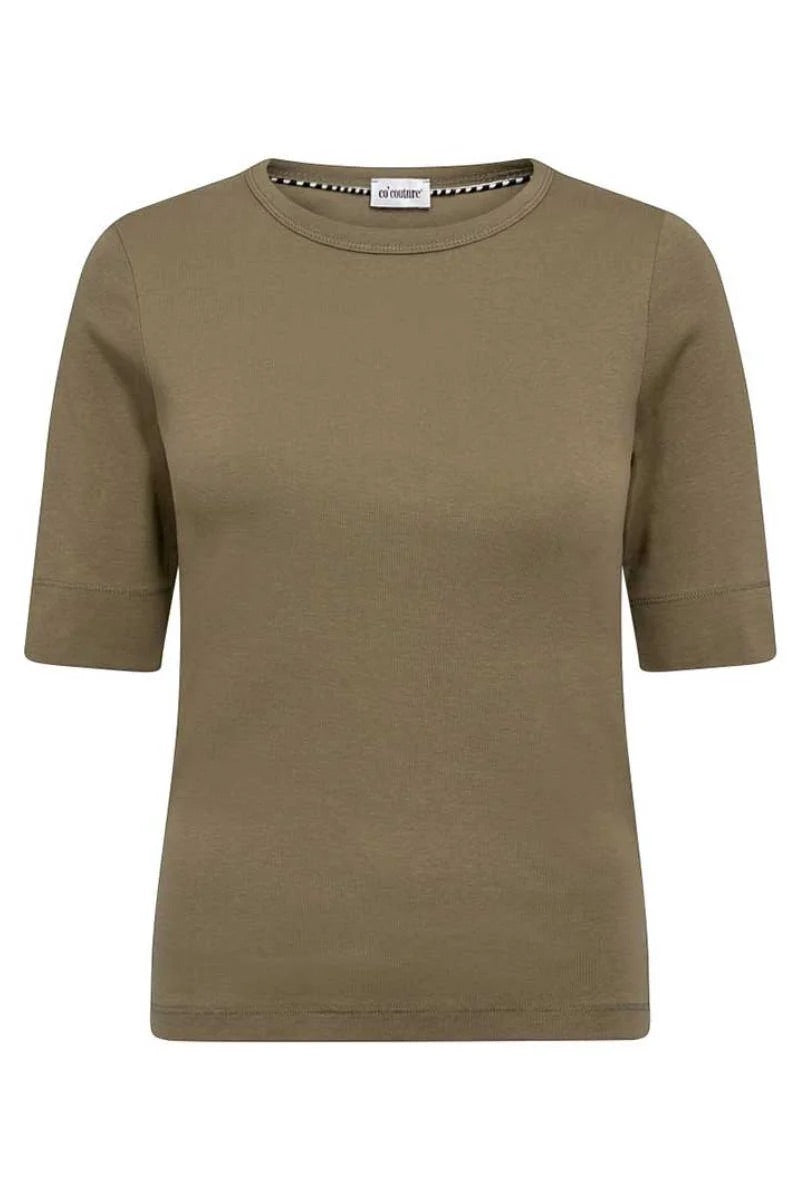 Co'couture Granny CC Kurzarm-T-Shirt – Armeegrün