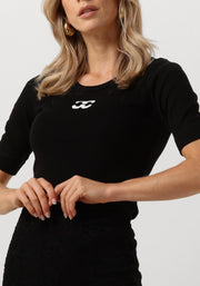 Co'couture Granny CC Logo-T-Shirt – Schwarz