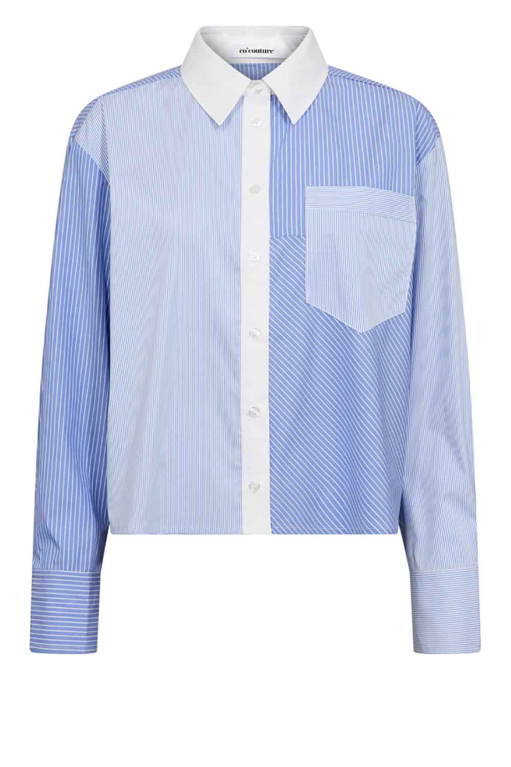Co'couture Suri gestreiftes Oversize-Hemd – Blaumix