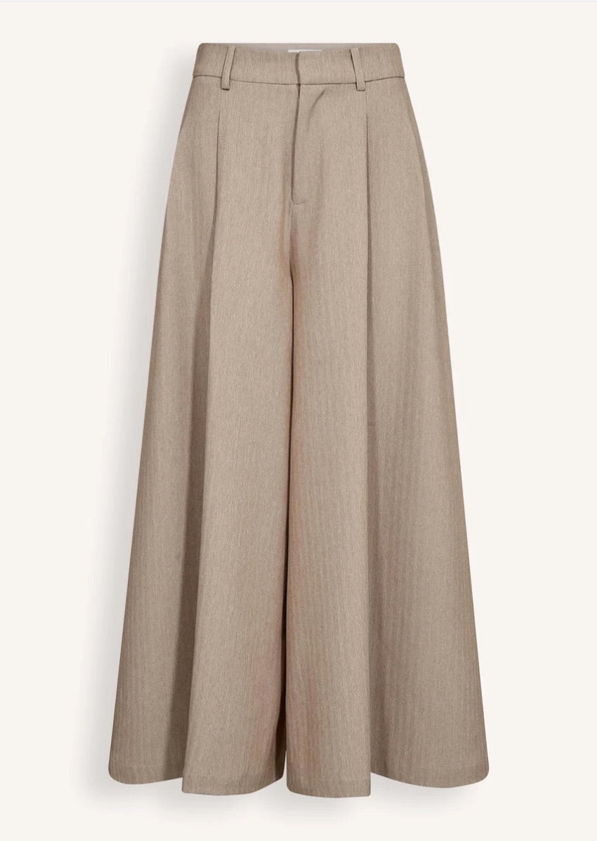 Co'couture Marlo CC lange Wide-Leg-Hose – Sand