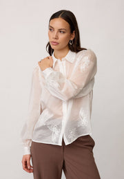 Co'couture Novin CC Besticktes Hemd – Off-White